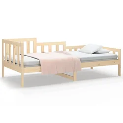 Vidaxl Dnevna postelja brez vzmetnice 90x190 cm trdna borovina