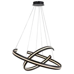 Rabalux Zadie LED luster 70 cm 80 W daljinski upravljač crna 72052