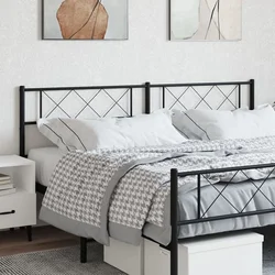 Vidaxl vidaXL Kovinsko vzglavje, črno, 180 cm