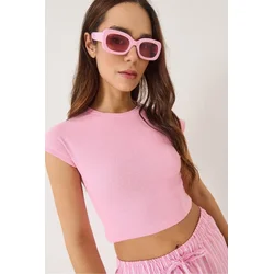 Bianco Lucci Ženska majica kratkih rukava 60602044, Okrugli izrez, Roze