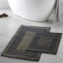 Lessentiel Maison Set 2 prostirke za kupatilo Zeleno-Crni