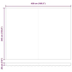Zamjensko platno za tendu Zelena i bijela 430 x 345 cm