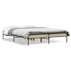 Okvir za krevet boja hrasta 140x190cm konstruirano drvo i metal