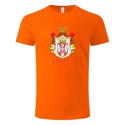 Suvenir Muška majica Grb Srbije, Štampa na prednjoj strani, Narandžasta