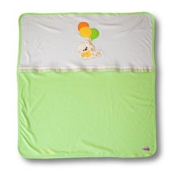 Lagani prekrivač deka Drugari, zeleni, 80x90cm