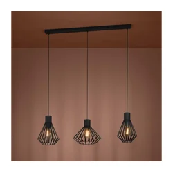EGLO viseća lampa BASIDANO 3xE27 96 cm crna žičana senila 390125