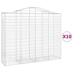 Lučne gabionske košare 10kom 200x50x160/180cm pocinčano željezo