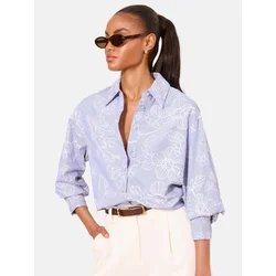 Lipsy Bluza golobje modra/bela