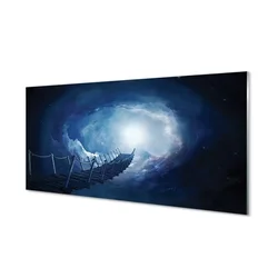 tulup.si Slika na akrilnem steklu Sky oblaki most 100x50 cm 2 obešalnika