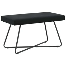 klupa Crna 80 x 40 x 45 cm Baršun