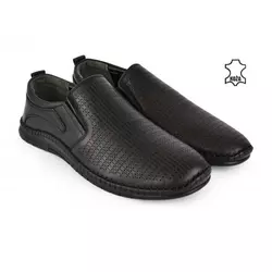 Kožne muške cipele - Mokasine 633007CR crne