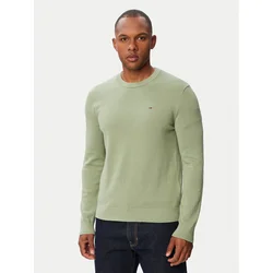 Tommy Jeans Pulover Essential DM0DM22853 Zelena Slim Fit