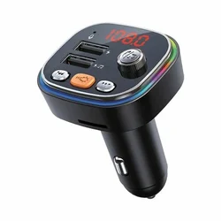 FM Transmitter FIREBIRD by ADDA FM-001-RGB, Ambient Tune, Bluetooth 5.0, 2xUSB-A, crni