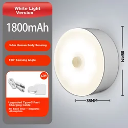 Datouren Lampa sa senzorom pokreta, 1800mAh, Bela