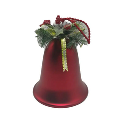 FESTA Novogodišnja dekoracija Metalno zvono Shimmer, 24cm, Crvena