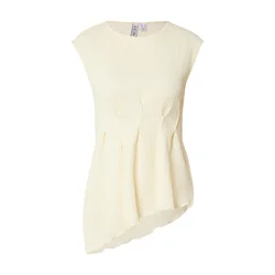 PIECES Top PCMALIE pastelno rumena