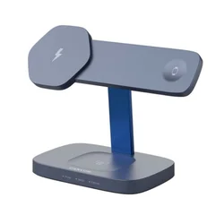 CANYON Wireless charging station Hexagon 310 3in1/ siva/plava