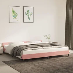 Okvir za krevet s uzglavljem bez madraca 200x200 cm baršunasti