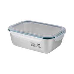 Rectangular food storage container, stainless steel, 2800ml, Simple