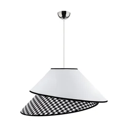 Duolla - Luster na sajli COCO 1xE27/40W/230V prečnik 50 cm bela/crna