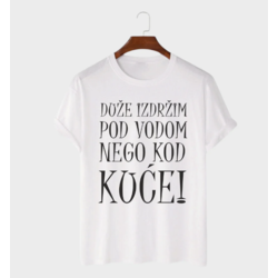 MAFIMI Majice Duže izdržim pod vodom nego kod kuće, Bela
