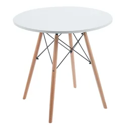 Okrogla miza 80x80 cm bela 41209