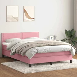 Box Spring krevet s madracem ružičasti 160x220 cm baršun