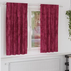 Baršunaste zavjese 2 pcs boja crnog vina 175 x 140 cm Baršun