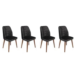 Hanah Home Set stolica Dallas-557 V4, 75x62x102 cm, 4 komada, Antracit
