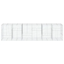 Gabionska košara s poklopcem 600x100x150 cm pocinčano željezo