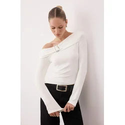 Trendyol Milla ženska bluza Twoaw26Bz00121, Krem