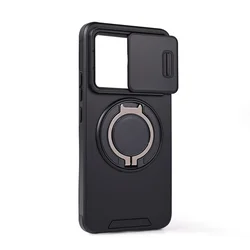Maska za Xiaomi 14T CamShield Ring stand crna