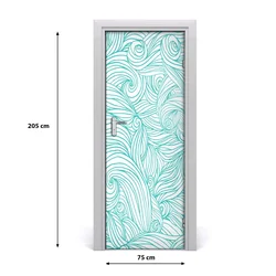 tulup.si Tapete na vratih Modri val 75x205 cm