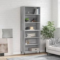 Visoka komoda siva sonome 69,5x32,5x180 cm konstruirano drvo