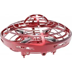 Leteči mini dron UFO s senzorjem - rdeč/moder