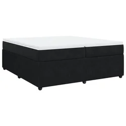 Vidaxl Box spring postelja z vzmetnico črna 200x200 cm žamet