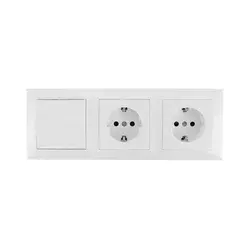 Aigostar - KOMPLET 2x kućna utičnica sa prekidačem 2x16A/250V SCHUKO