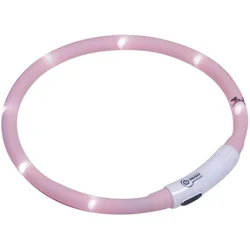 Nobby varnostna LED ovratnica Puppy, roza - do 45 cm
