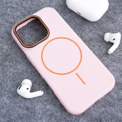 Maska Mag Case Summer Beats za iPhone 16 Pro Max roze narandzasta