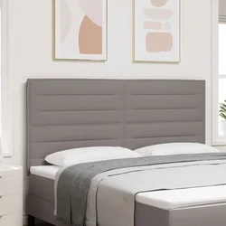 Vidaxl LED glava postelje z LED lučmi Taupe 180 cm Poliester