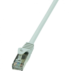LogiLink RJ45 omrežni priključni kabelCAT 6 F/UTP [1x RJ45-vtič - 1x RJ45-vtič] 5 m siv z Rastnase