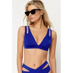 Trendyol Saks Triangle Cut Out/Windowed Bikini Top