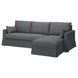 HYLTARP Trosed s lenjivcem, desno, Gransel siva