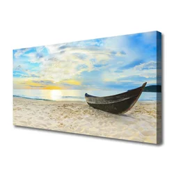 tulup.si Slika na platnu Čoln beach sea 100x50 cm