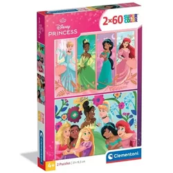 Disney+Princeske 2x60 kosov Supercolor sestavljanka - Clementoni