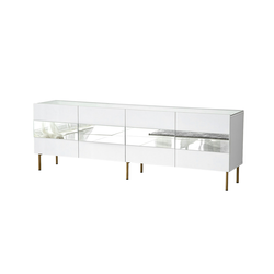HANAH HOME TV polica Leon White Gold