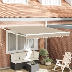 Povlačivi tende Bež 350 x 250 cm 100% Poliester i Aluminij
