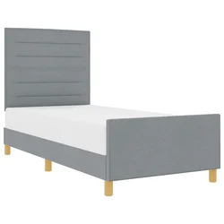 Krevetna konstrukcija Svjetlosiva 80 x 200 cm tkanina