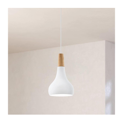 Eglo 901177 - Luster na sajli SABINAR 1xE27/60W/230V O18 cm, bela