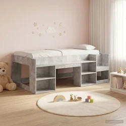 Krevet za djecu s ladicama Betonska siva 75 x 190 cm